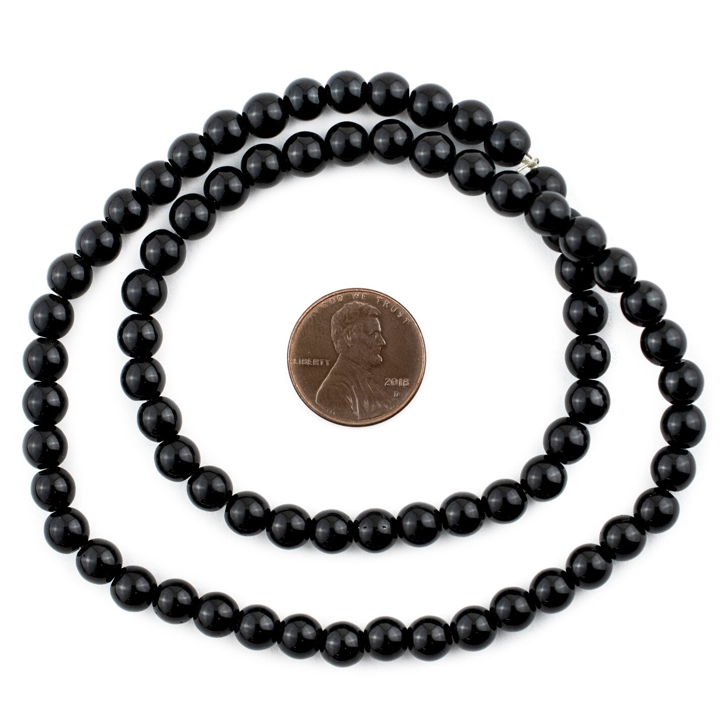 The Bead Chest Round Onyx Beads (6mm)