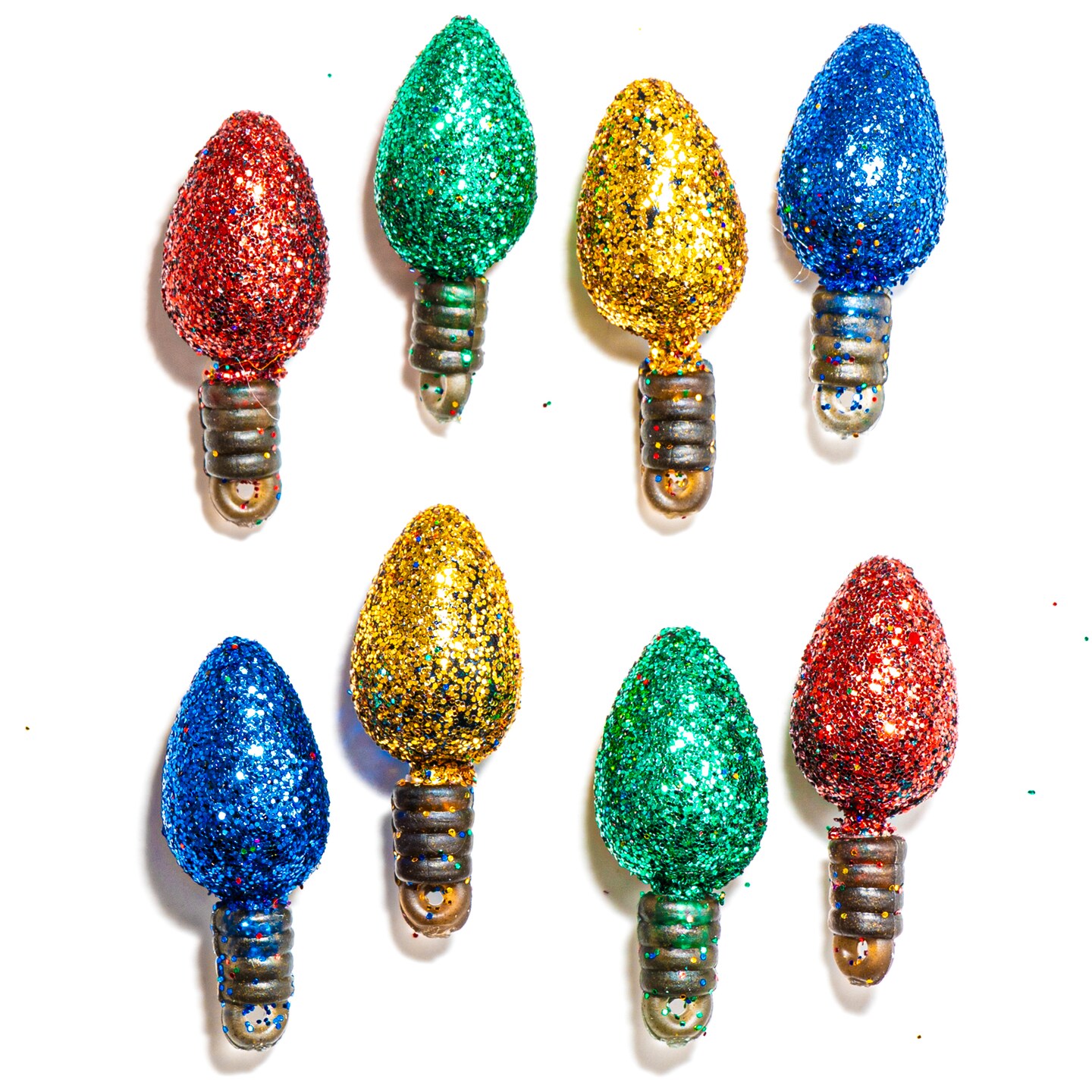 Tis the Season Glitter Christmas Holiday Light Embellishments