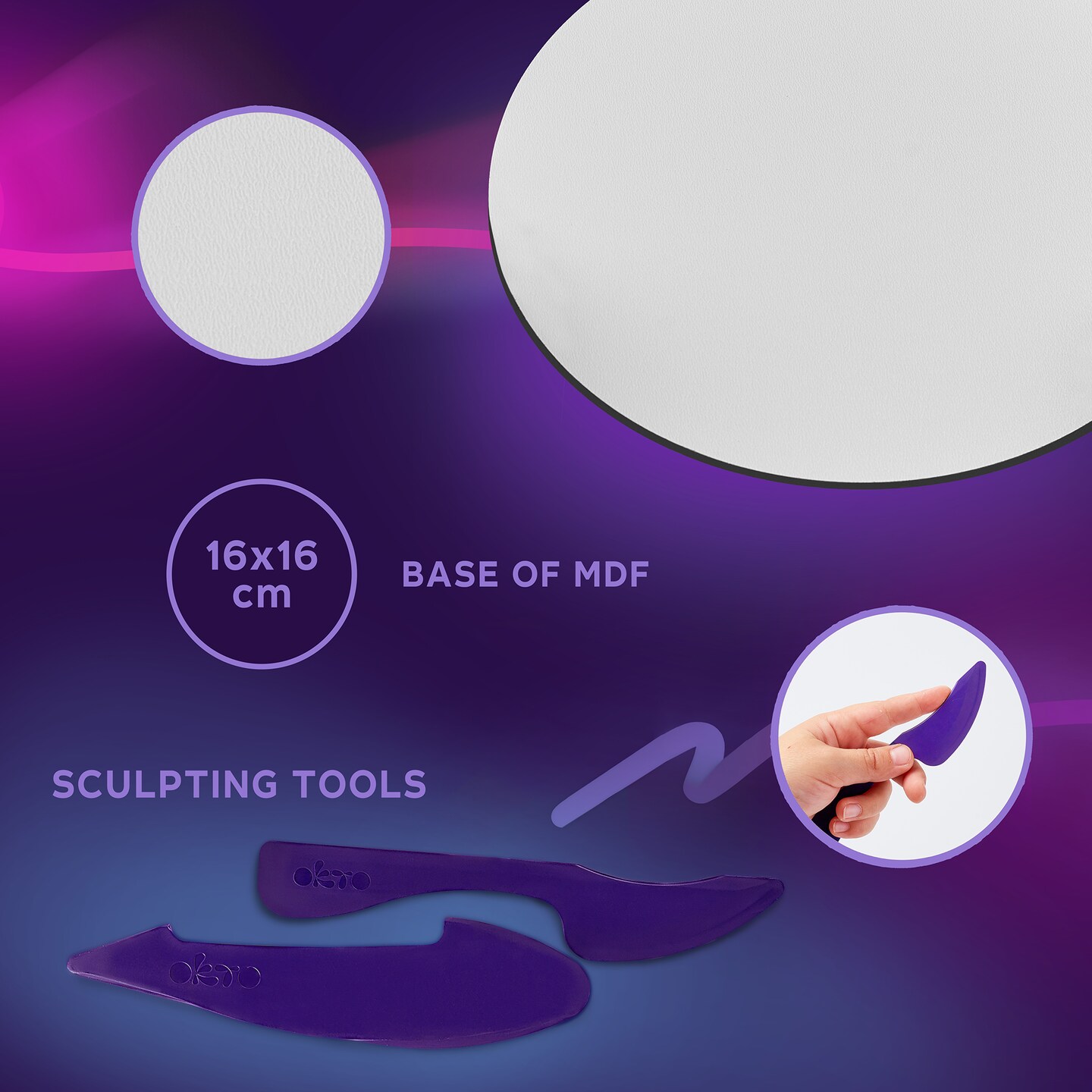 OKTO Air-Dry Clay 3D Painting Kit – 3D Hummingbirds (11.4 x 11.4 in)