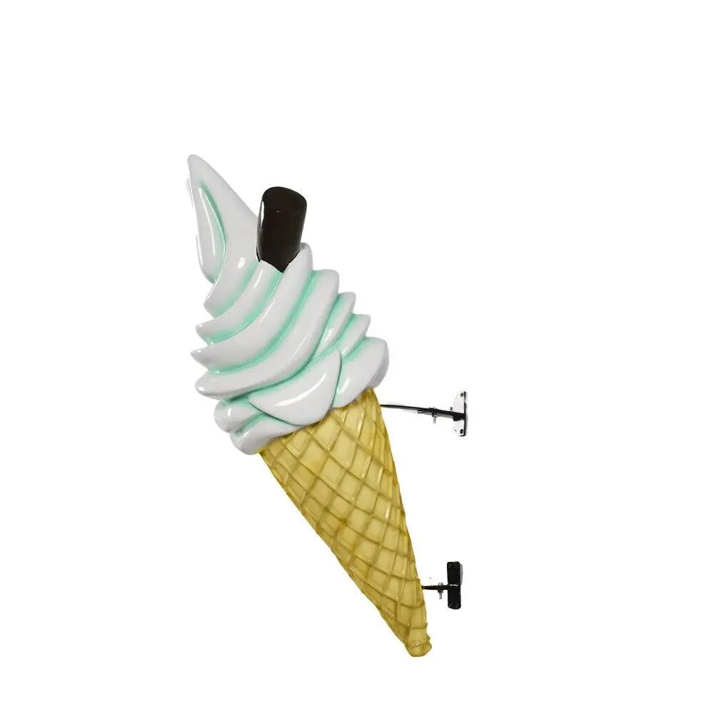 Hanging Soft Serve Mint Green Ice Cream Over Sized Statue