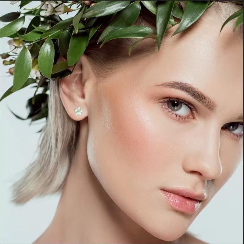 Colorful Clear Earrings for Sports/Work, Medical Grade Plastic Stud Earrings for Sensitive Ears