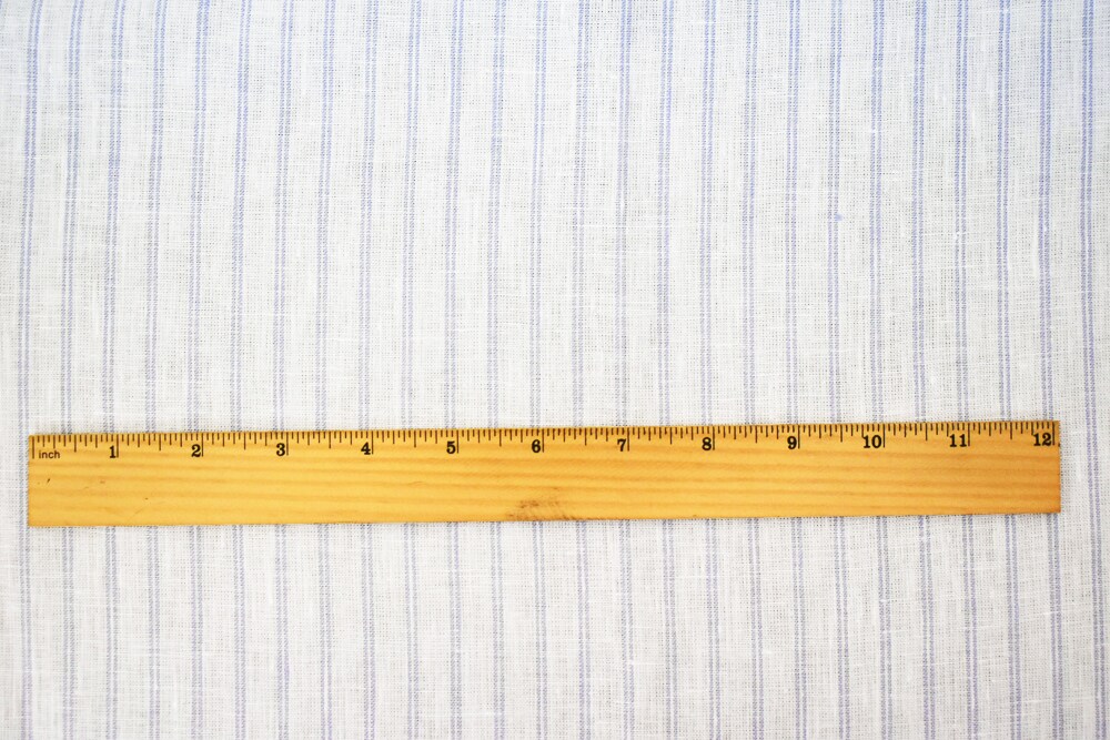 Light Purple-White Spence Bryson Striped Irish Linen Woven Fabric By the Yard