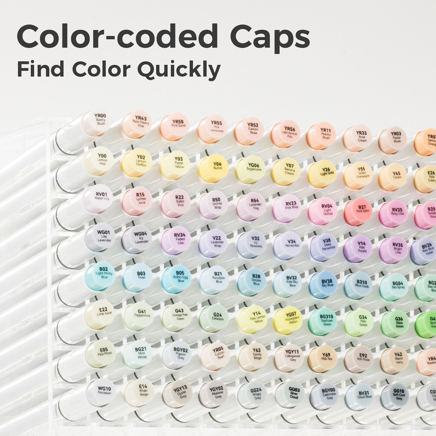 Ohuhu Honolulu B 48/96 Pastel Colors Markers Alcohol Based - Brush & Fine Dual Tips - Sweetness & Blossoming Color Sets