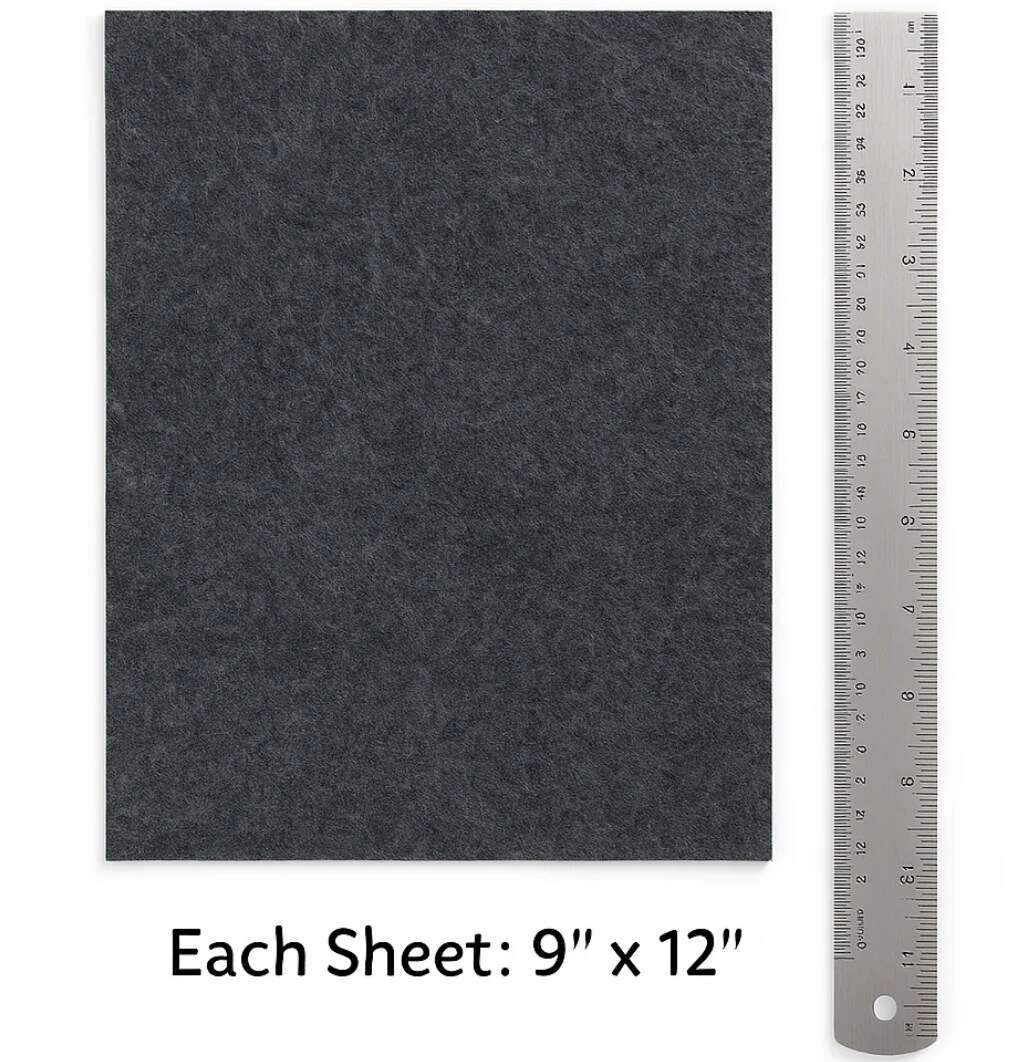 3.2mm Thick Acrylic Felt Sheets – 9x12" – Multi-Color or Single Color Options