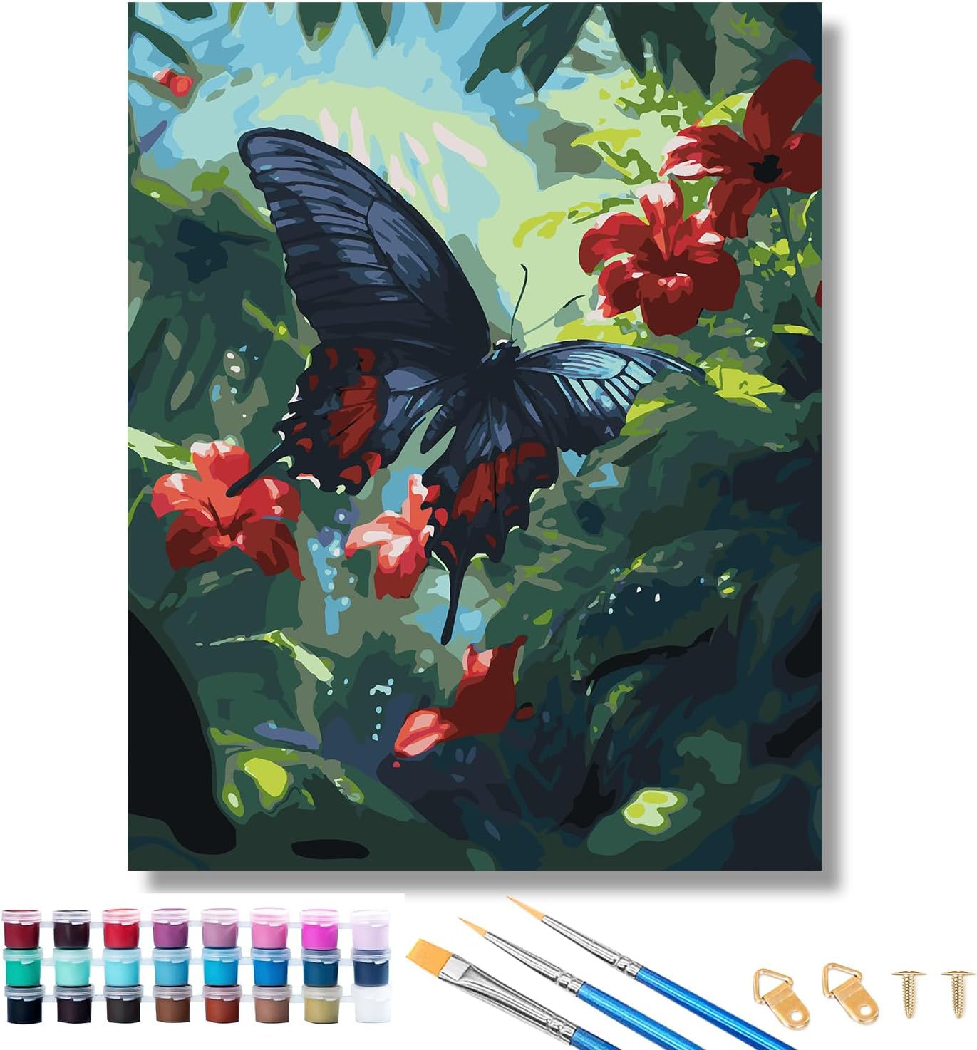 Paint by Numbers Kit for Adults, Butterfly Paint by Numbers Kit for ...