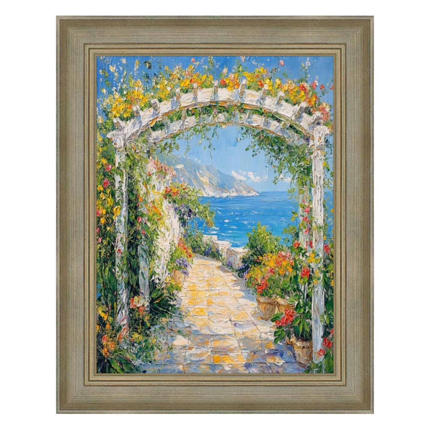 Traditional Aged Silver Scoop Picture Frame 11x17 frame