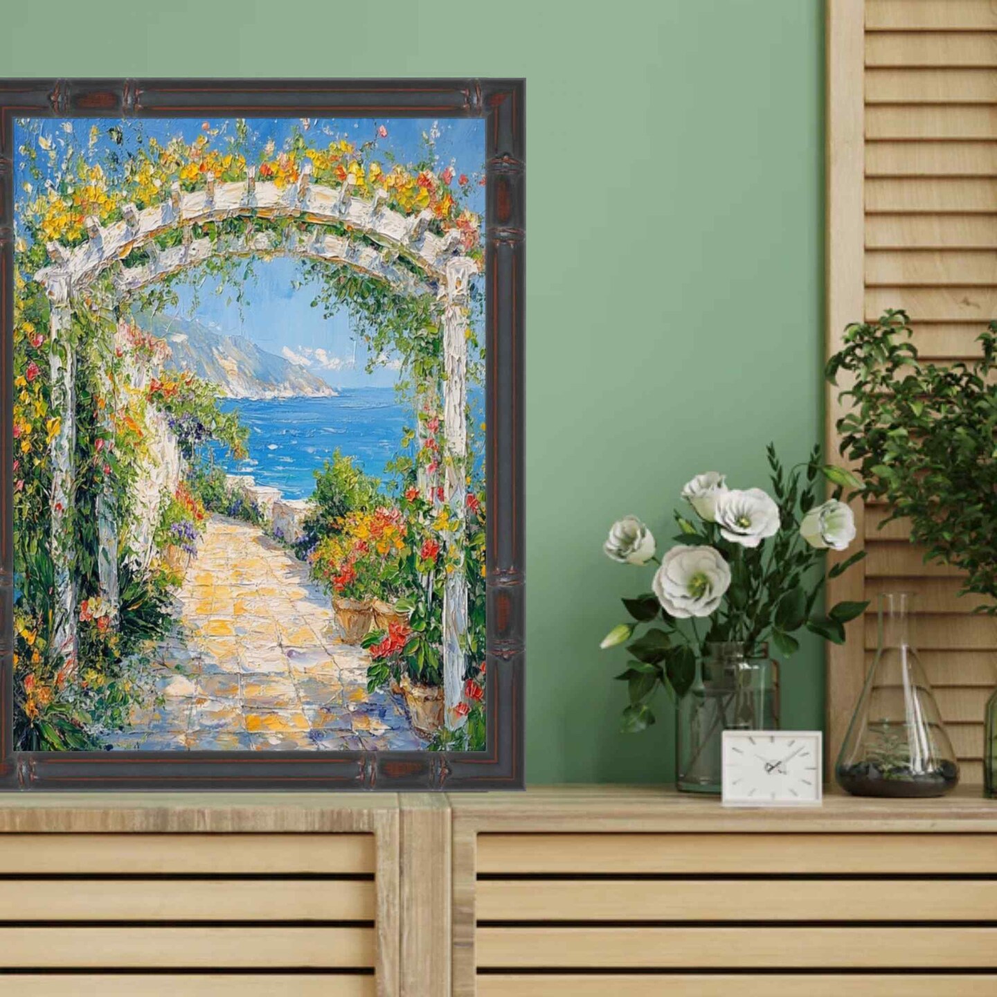 Slim Dark Bamboo Wood Picture Frame 11x14 frame