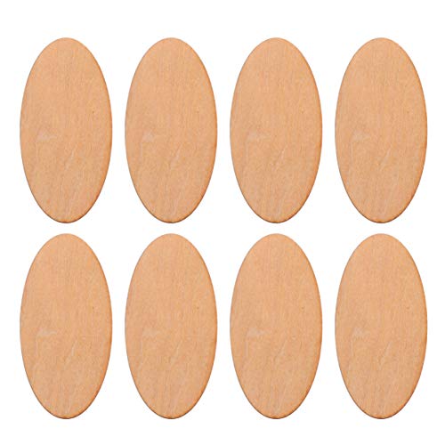 20pcs Unfinished Wood Cutouts - Oval &#x26; Round Shapes for DIY Crafts, Wedding, Christmas Ornaments &#x26; Gifts
