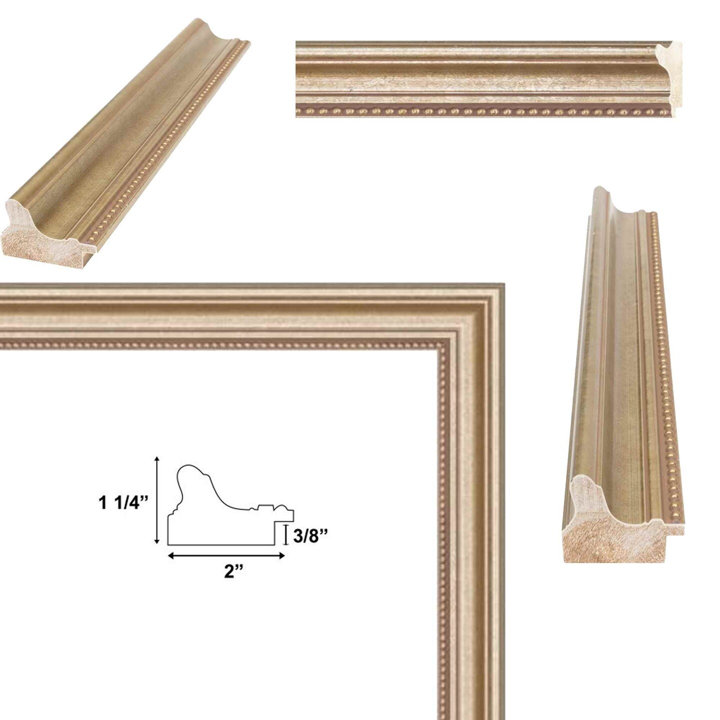 Scoop Silver Gold Leaf Wash Picture Frame 24x30 frame