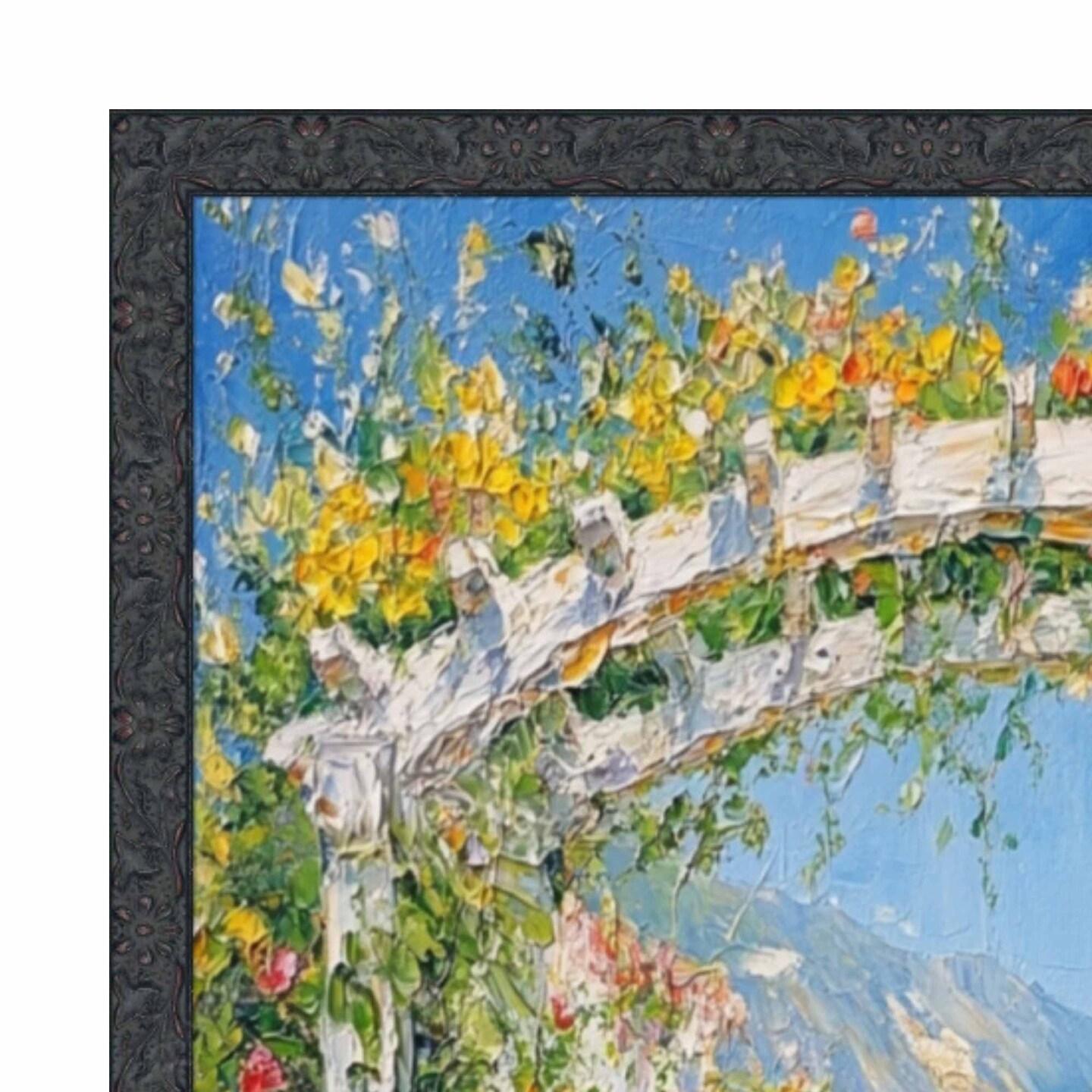 Slim Black Ash Floral Picture Frame 20x30 frame