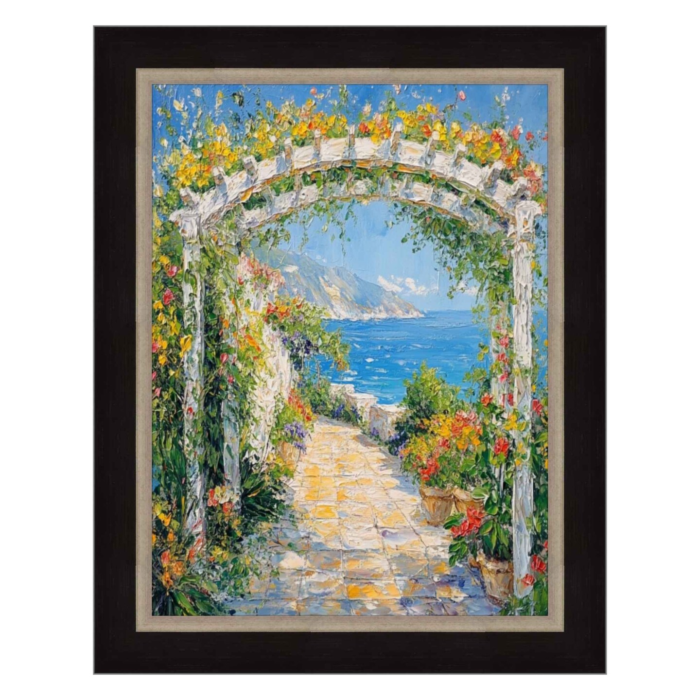 Cafe Wood With Silver Lip Picture Frame 8x8 frame
