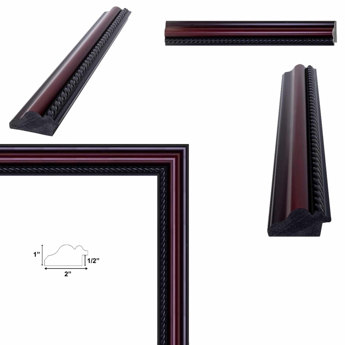 Certificate Mahogany With Rope Picture Frame 20x28 frame