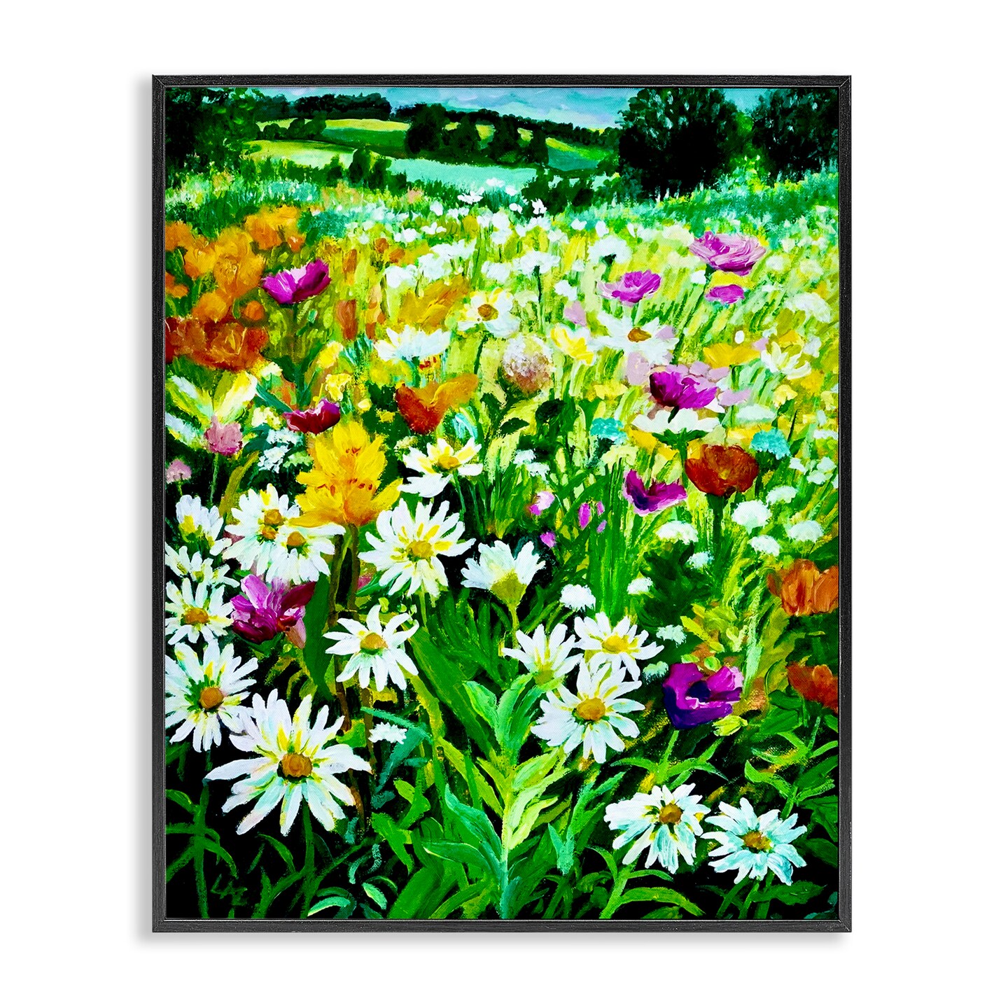 Stupell Industries Hillside Fusion Meadow Framed Giclee, design by Lee Ann Zirbes