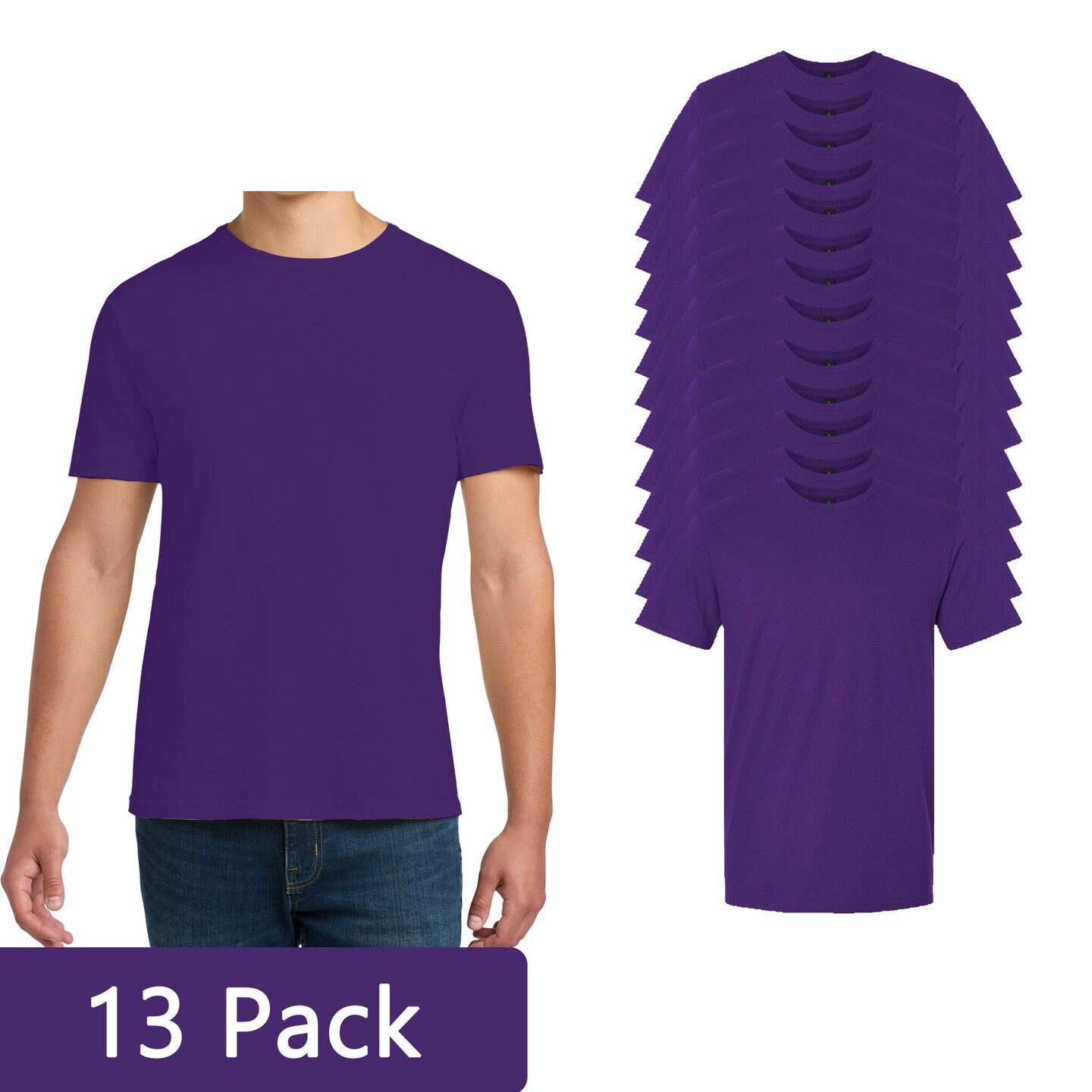 Gildan Softstyle Short Sleeve T-Shirt, Men's Lightweight Cotton for DIY & Cricut Projects, Purple