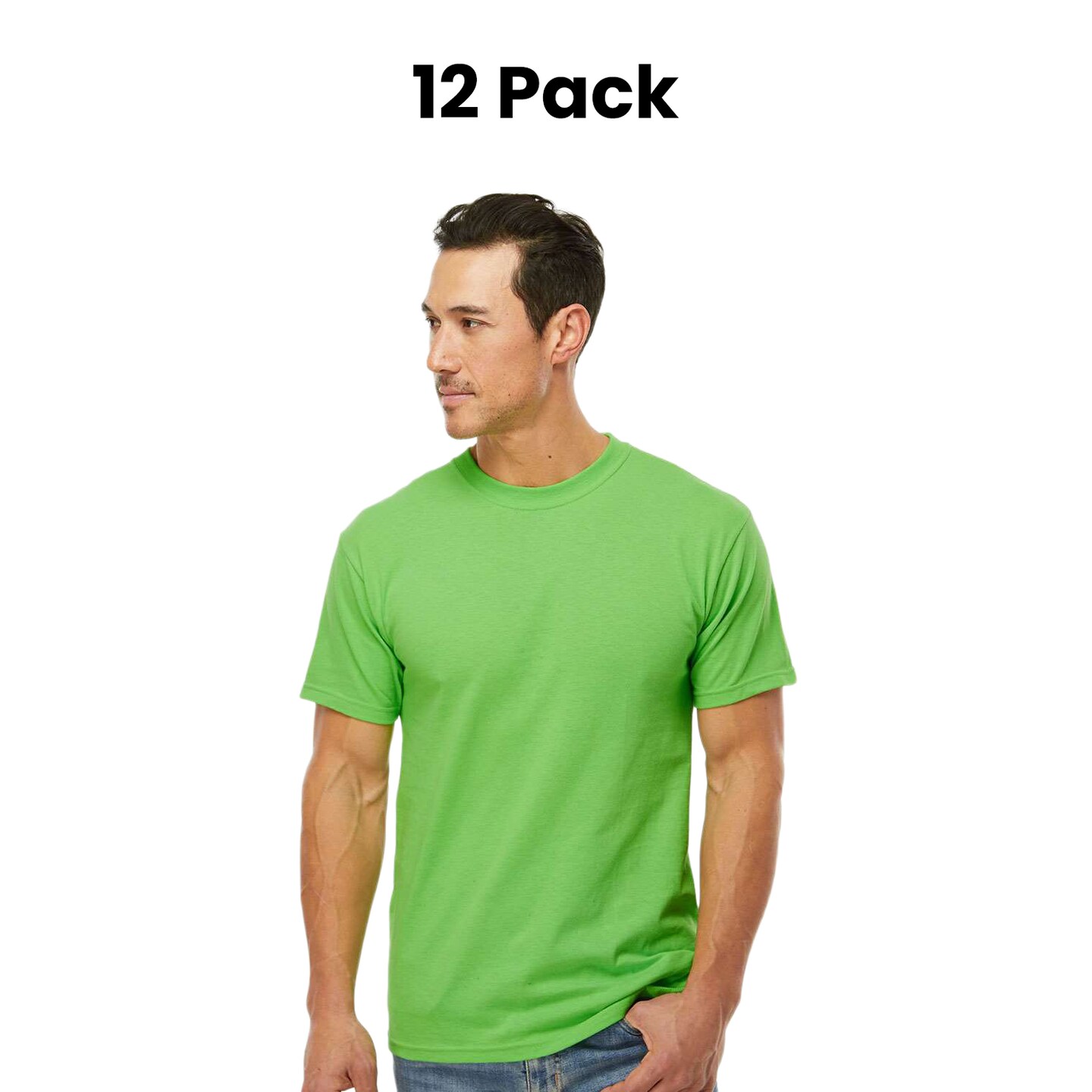 12 Pack: M&O Gold Soft Touch Short Sleeve Crewneck T-Shirt For
