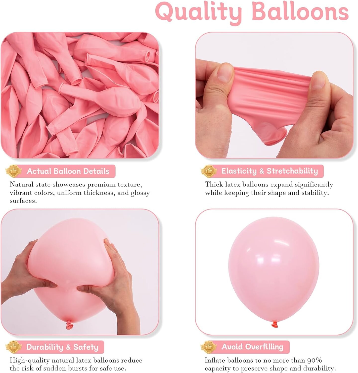 125pcs Light Pink Balloon Arch Kit – Pastel Baby Pink Garland Set in 5”, 10”, 12”, 18” Sizes with Glue Dots & Tape for Princess Birthday, Baby Shower, Gender Reveal & Party Decorations