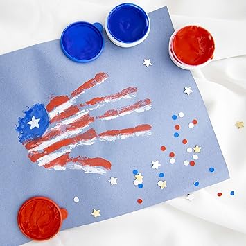 Non-Toxic Finger Paint Set for Kids – Round Paint Pots Assorted Colors (4pcs) | Washable Classroom & Toddler Art Supplies Ages 3+