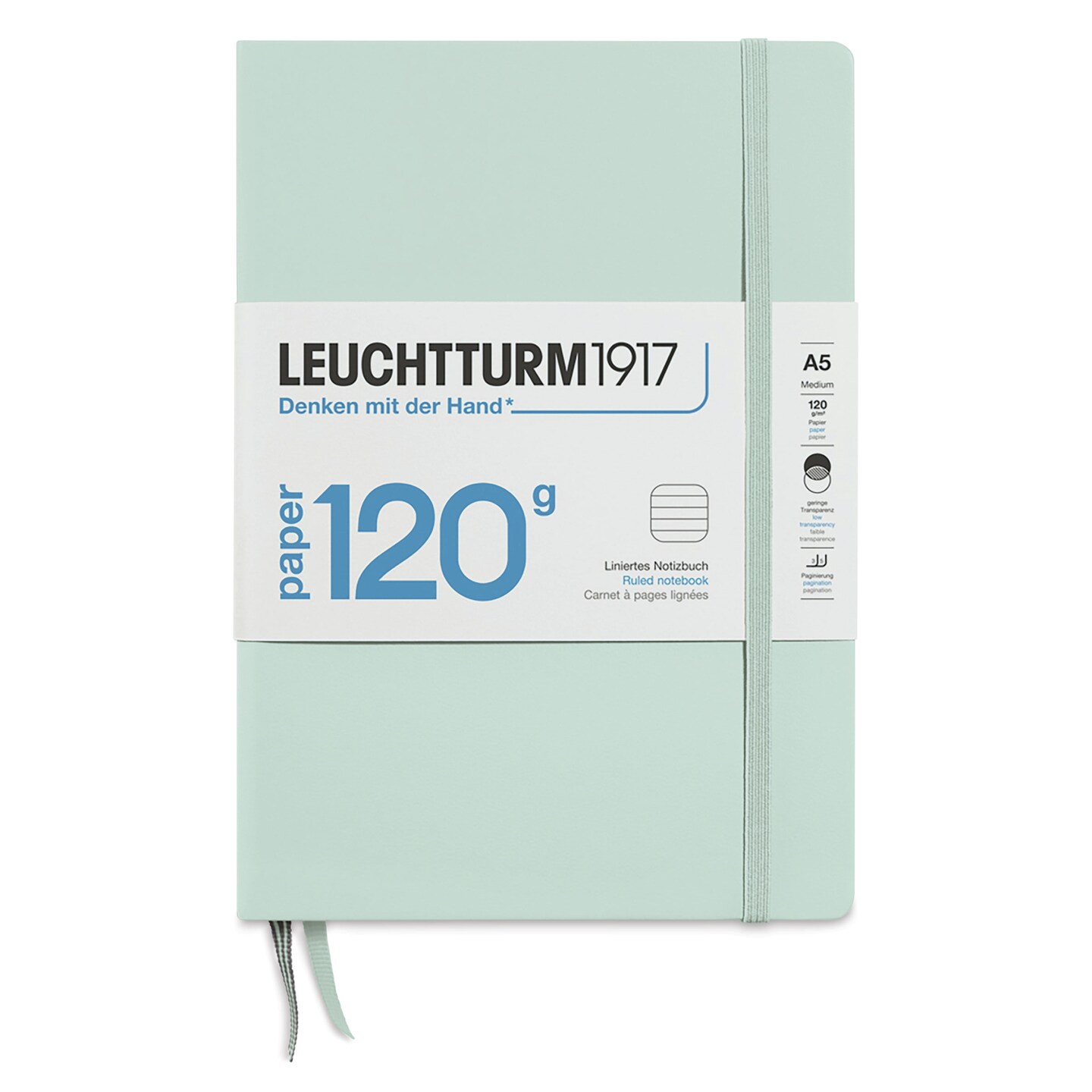 Leuchtturm1917 Edition 120G Notebook - Mint, 5-3/4&#x22; x 8-1/4&#x22;, Ruled