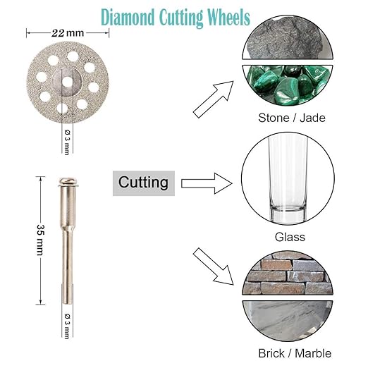 Cutting Wheels for Rotary Tool, Diamond Metal Wood Cutting Wheels and Drill Cutting Disc (Silver Cutting Wheel)