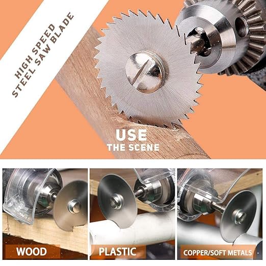 Cutting Wheels for Rotary Tool, Diamond Metal Wood Cutting Wheels and Drill Cutting Disc (Silver Cutting Wheel)