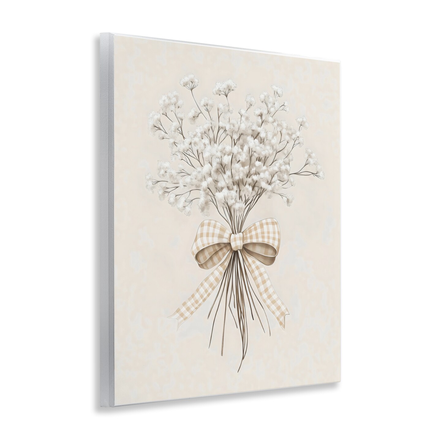 Stupell Industries Farmhouse Baby's Breath Wall Plaque Art, design by Arlington Prints