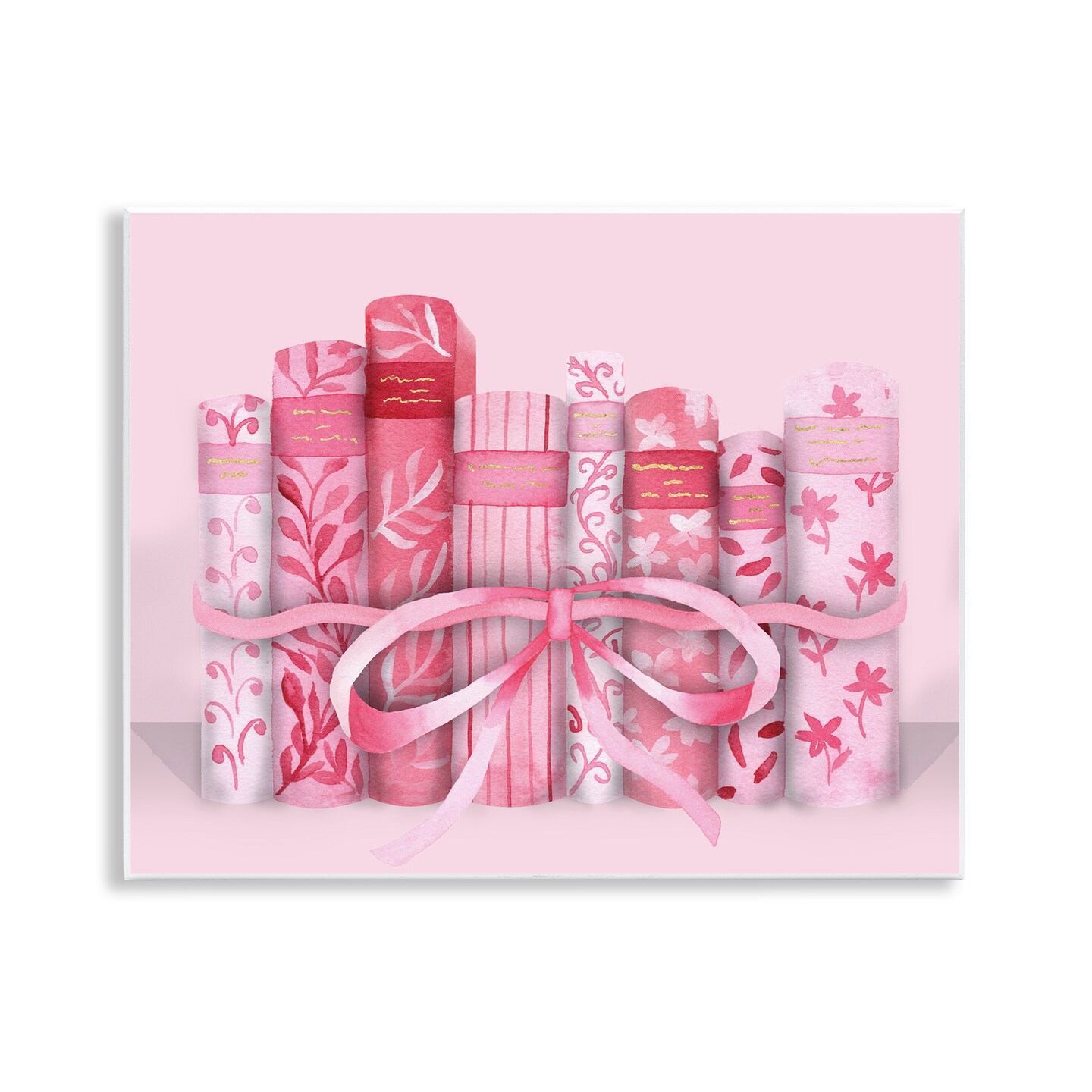 Stupell Industries Pastel Pink Book Lovers Wall Plaque Art, design by Nina Jacobs