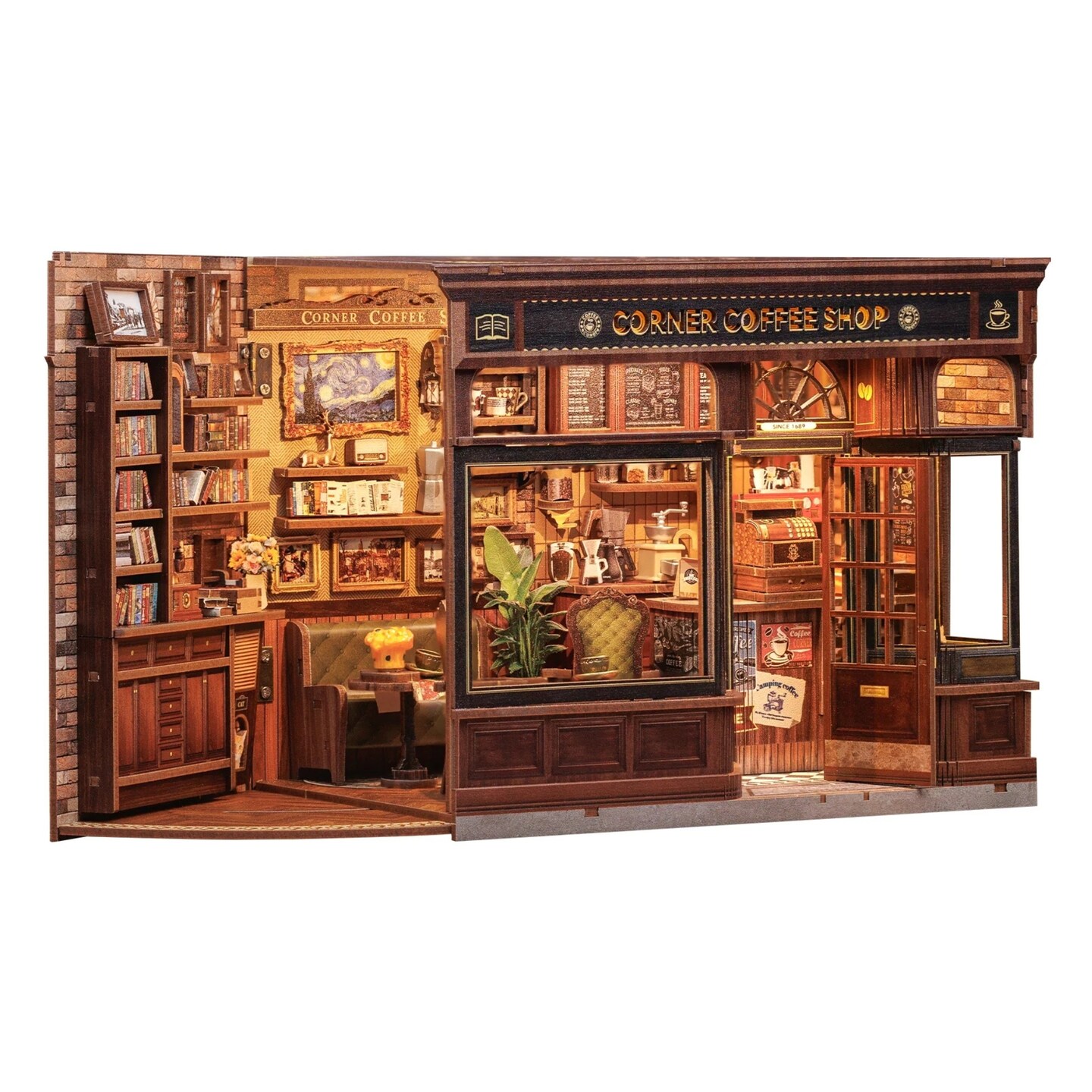 DIY Book Nook Kit - Corner Coffee Shop