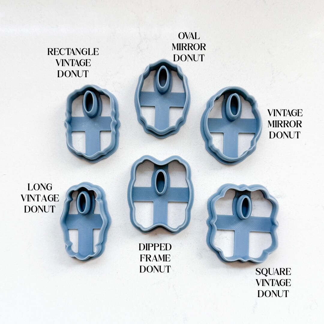 THE CHARM BAR | FRAME DONUT CHARMS | CLAY CUTTERS | NECKLACE BRACELET CHARM POLYMER CLAY CUTTERS