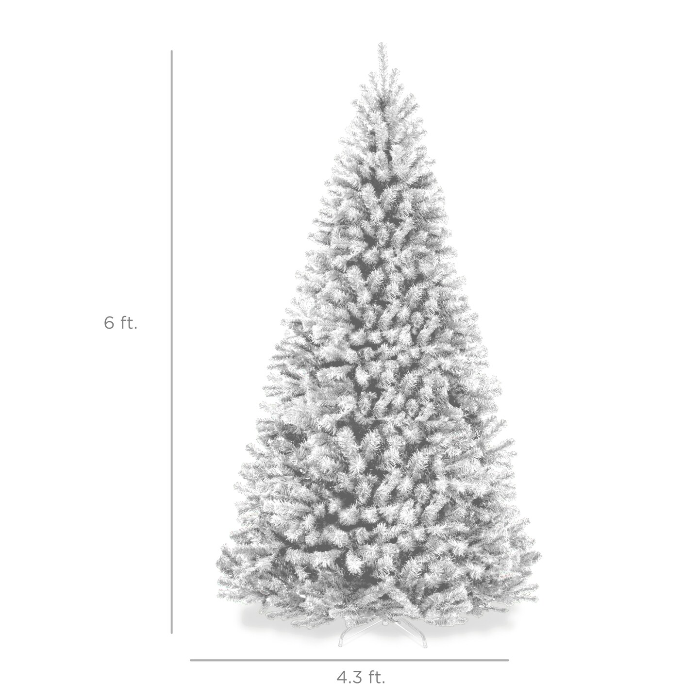 Best Choice Products Artificial Christmas Tree, Premium Unlit Spruce Design, Dense Branches &#x2013; White Spruce