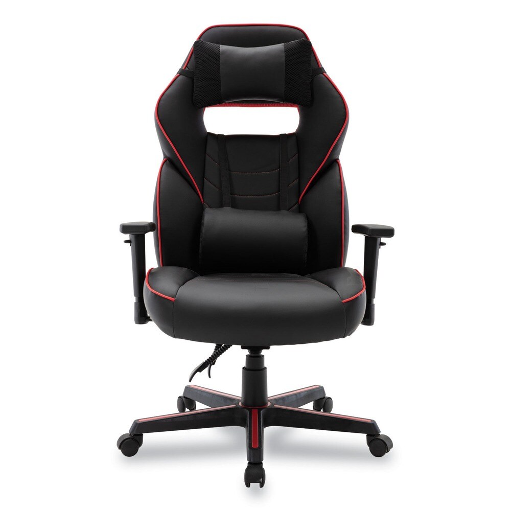 Alera 15.91 in. to 19.8 in. Seat Height Racing Style Ergonomic Gaming Chair - Black/Red