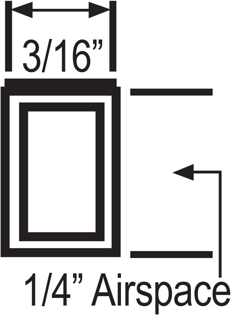 Framer Supply Archival Glass &#x26; Art Spacer &#xE2;&#x20AC;&#x201C; Black 1/4&#x22;, 60 Ft Solid Bundle (12 x 5&#x27; Sticks), pH Neutral Peel-and-Stick Frame Spacer for Archival Framing &#x26; Artwork Protection