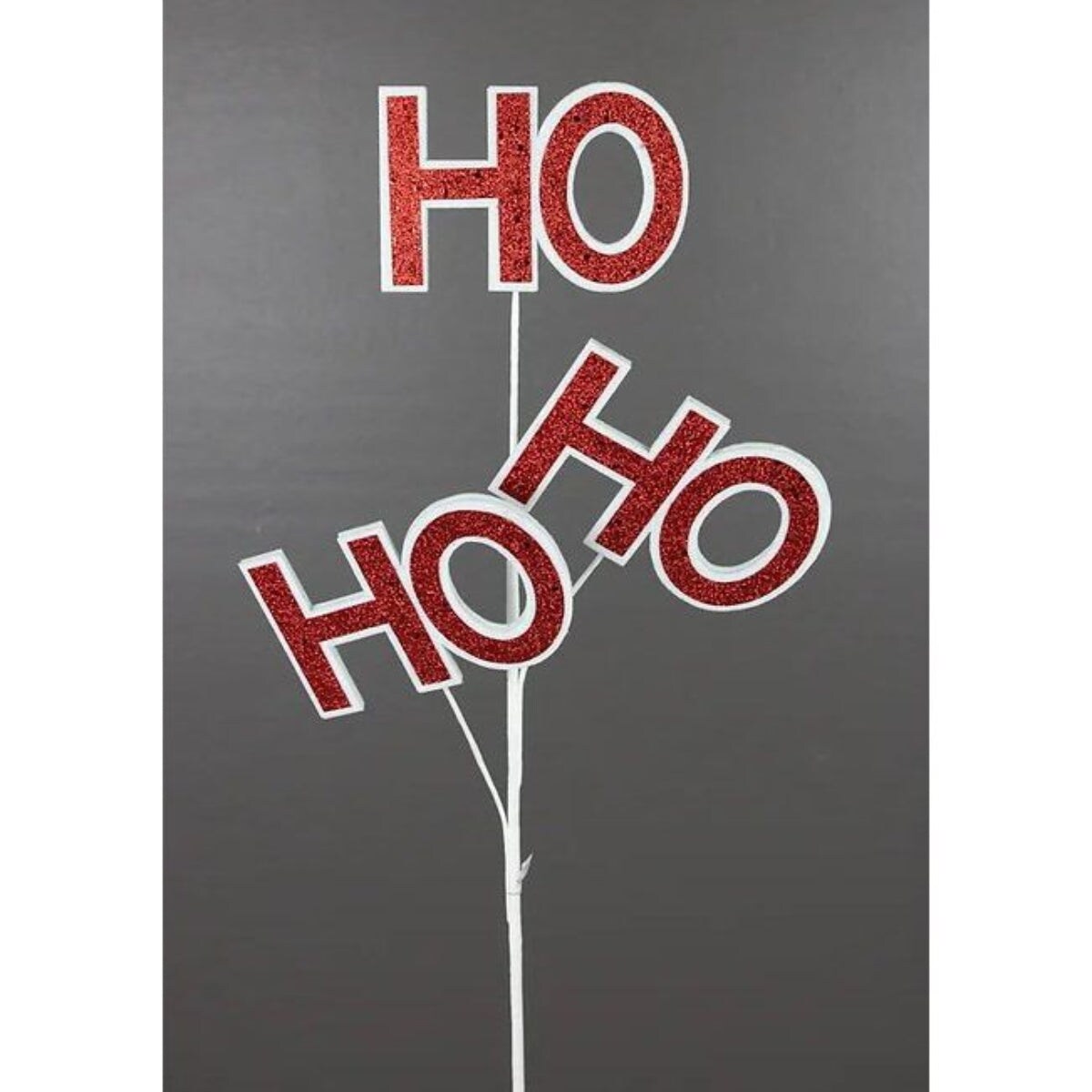 23&#x22; Glitter Ho Ho Ho Spray: Red &#x26; White