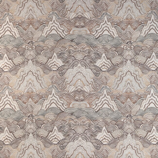 1 Yard Modern Abstract Printed Linen Drapery Fabric 100 Percent Premium Quality