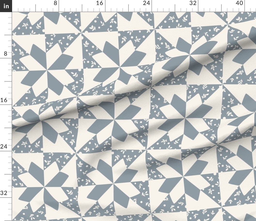 Various Fabrics by the Yard or Fat Quarter Cheater Quilt Geometric Floral Patchwork Star Ditsy Flowers Modern Country Custom Printed Fabric by Spoonflower