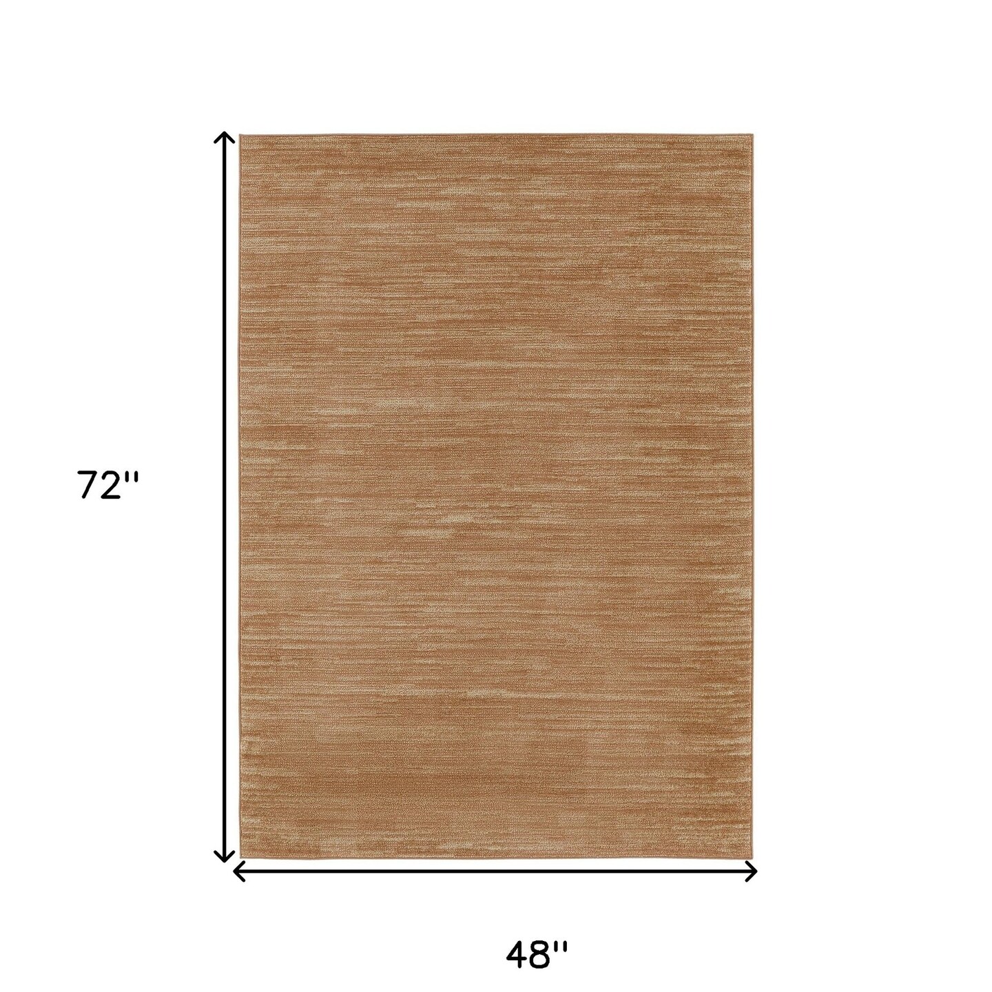 Edge Collections - 4' x 6' - Brown - Abstract Indoor Outdoor Area Rug - 1 Piece