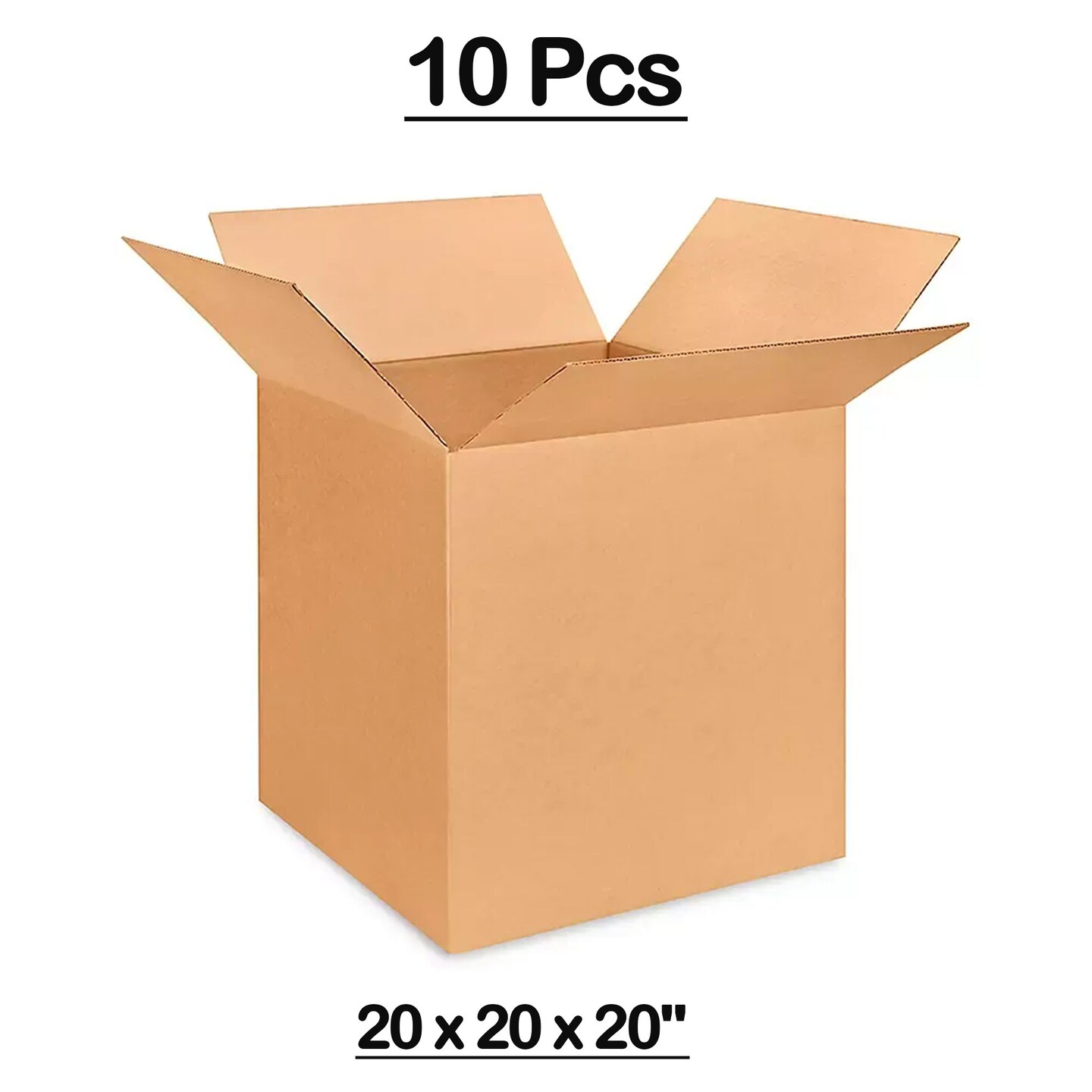 10 Pcs Large Corrugated Shipping Boxes 20 x 20 x 20 Inch for Packing and Storage Needs
