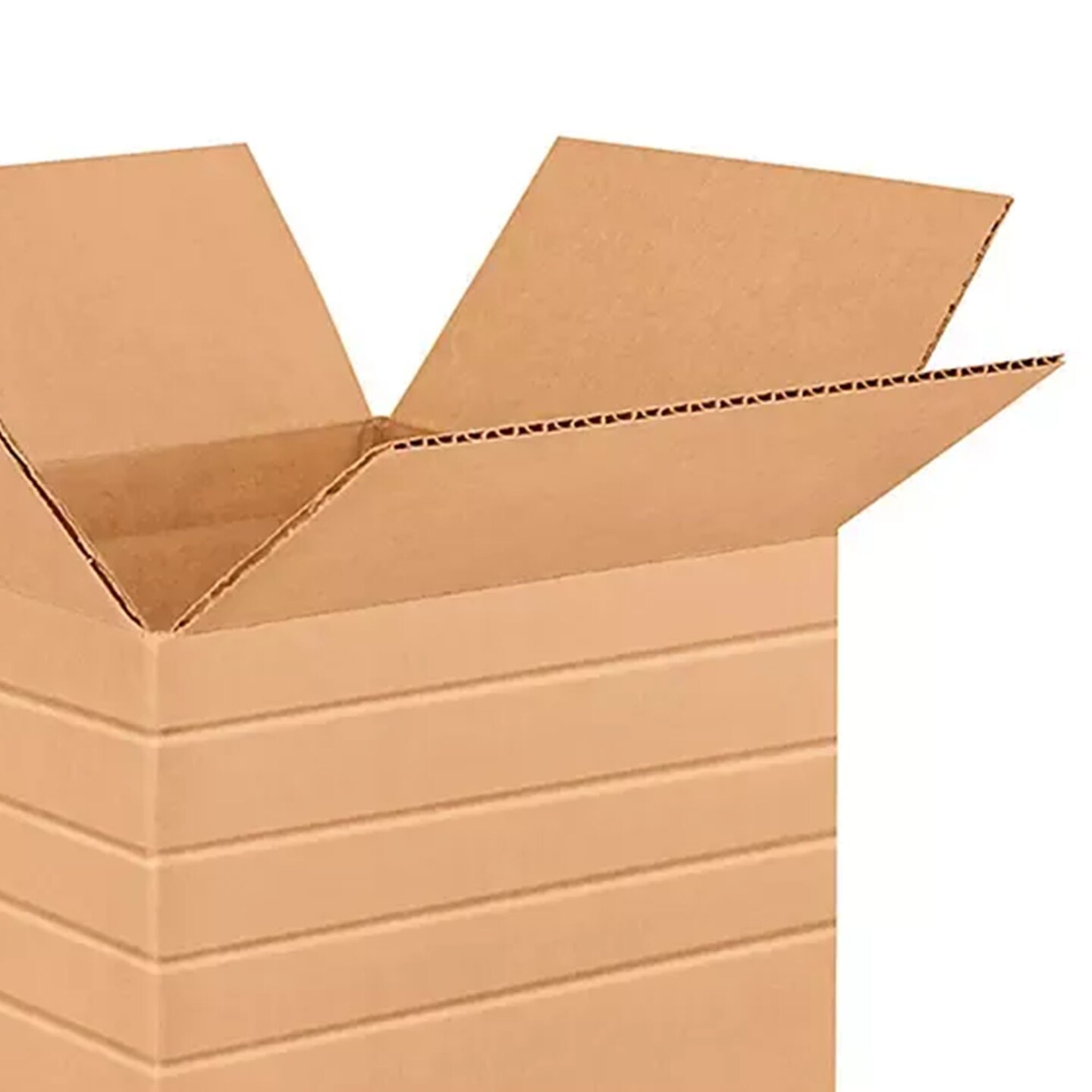 250 Pack Eco Friendly Multi Depth Corrugated Packing Boxes Strong Mailing Cartons 8 x 8 x 8 Inch