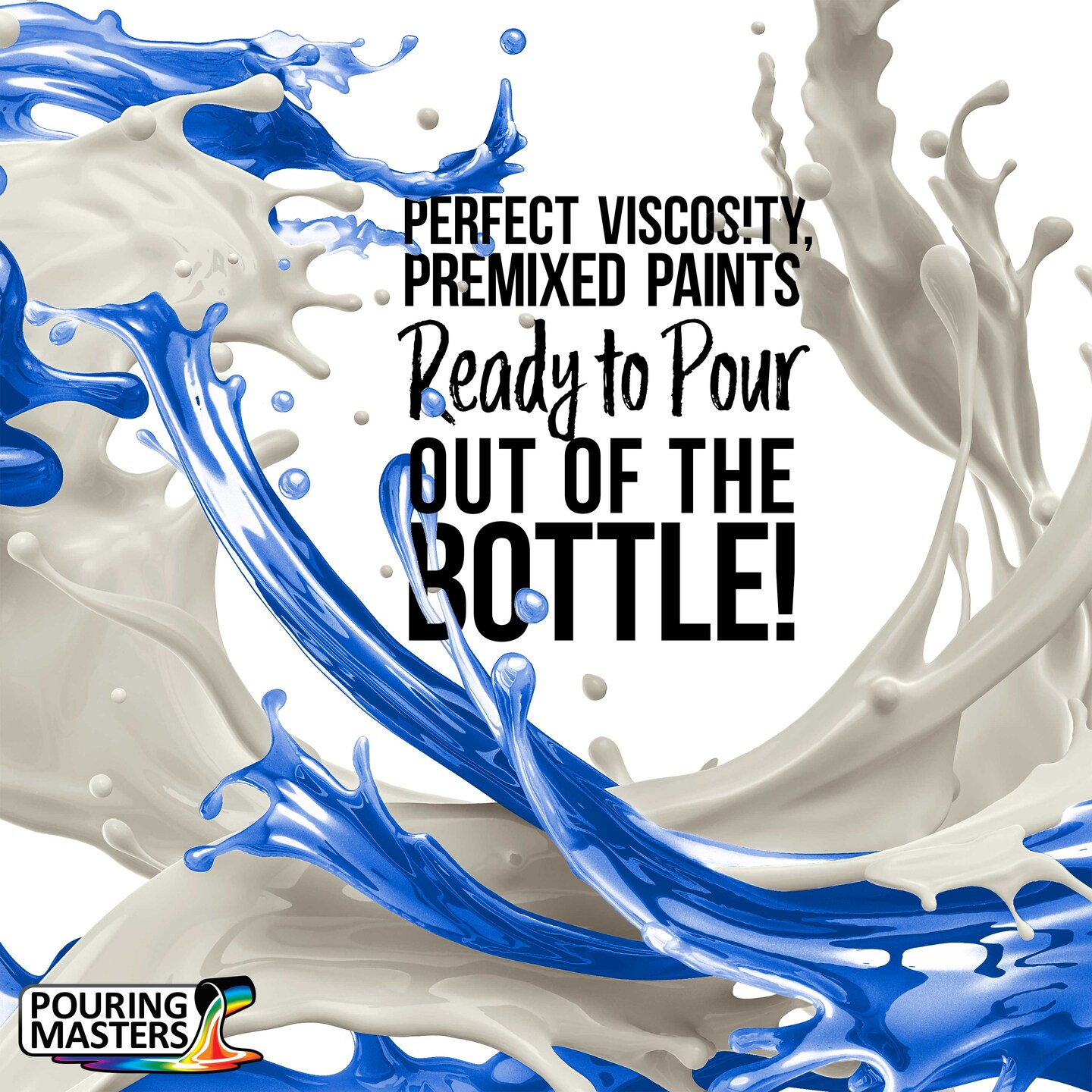16-Color Ready-to-Pour Acrylic Pouring Paint Set, with Silicone Oil &#x26; Gloss Medium, 8oz Bottles, Pour Paint Supplies for Canvas &#x26; Crafts