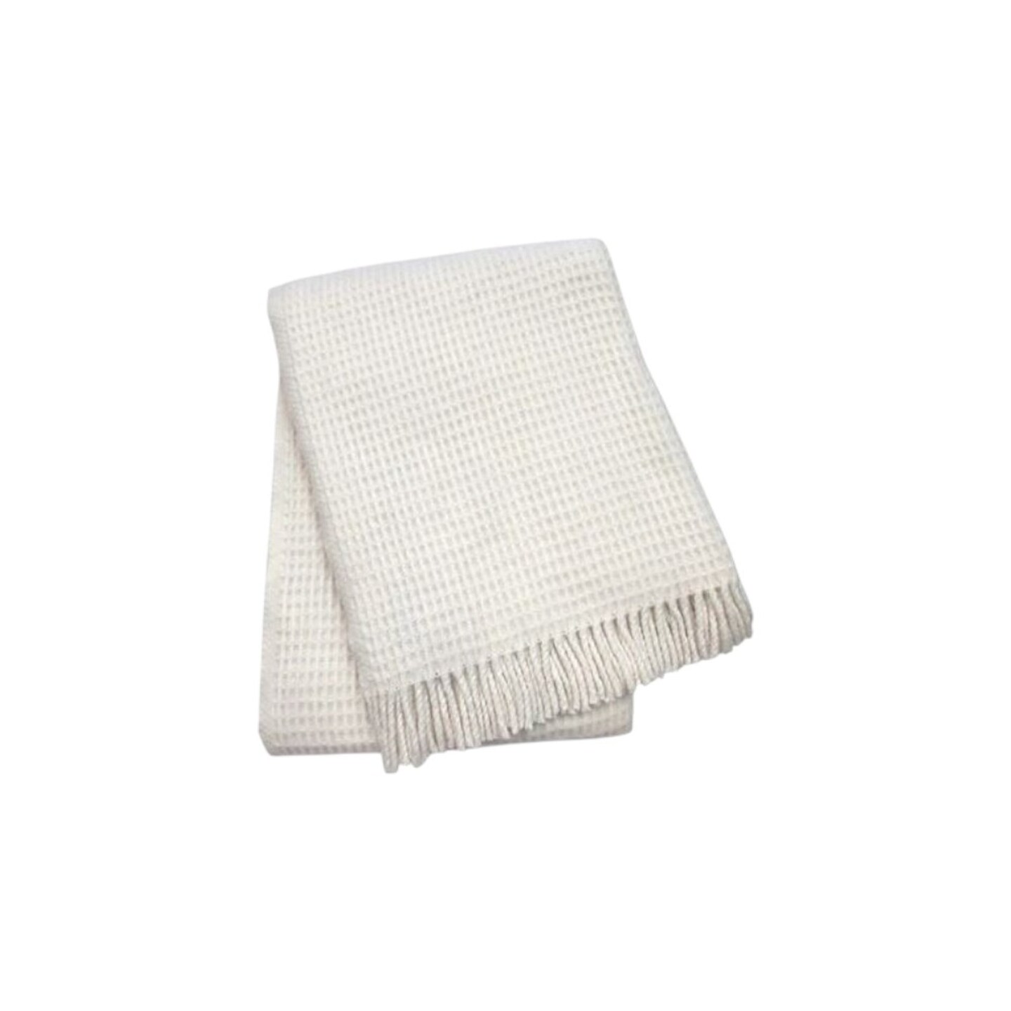 Edge Collections - 55" x 70" - White - Waffle Weave Throw Blanket for Cozy Comfort in Every Season - 1 Piece