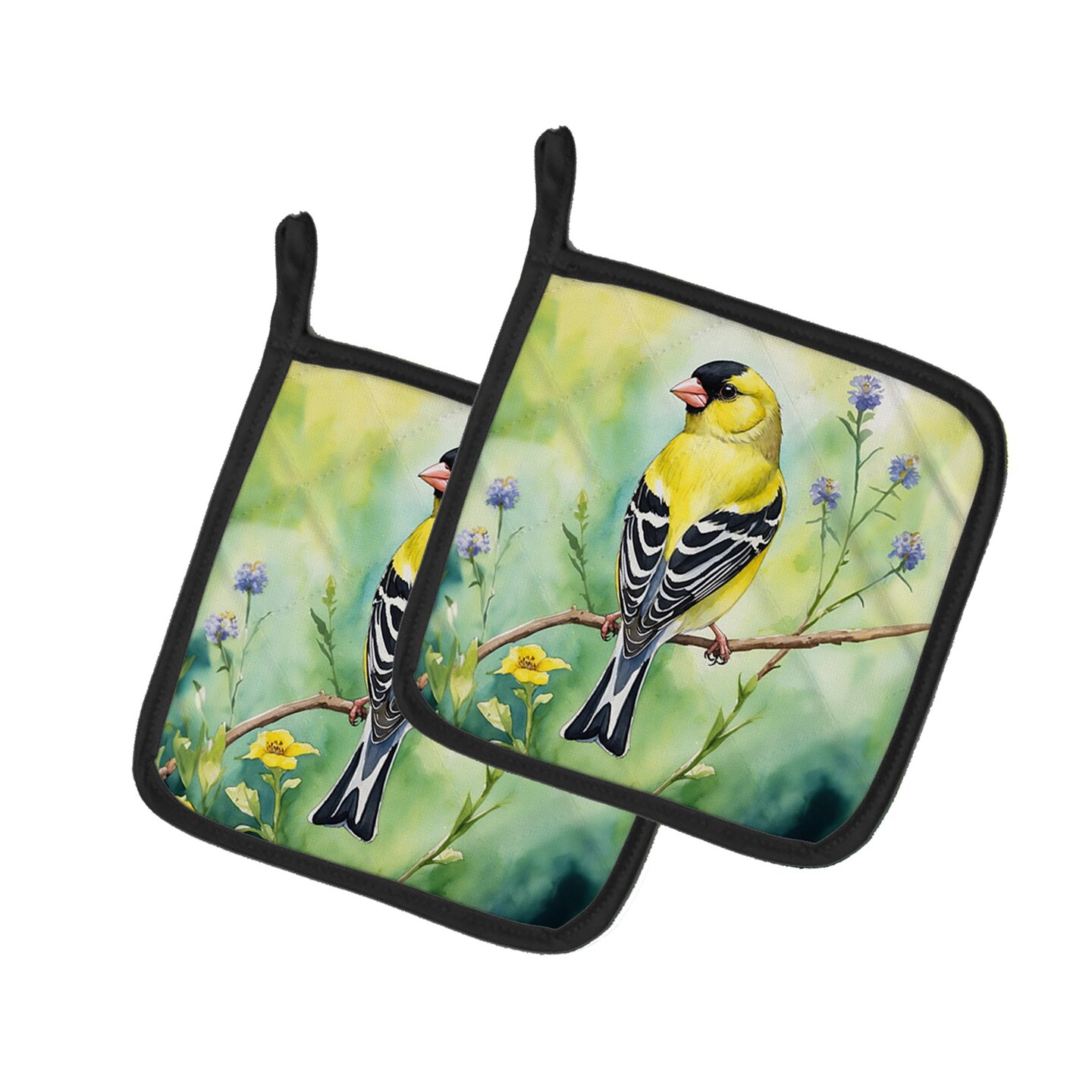 Edge Collections - Multicolor - Bird Lover’s Decorative Pot Holders Pair - 2 Piece