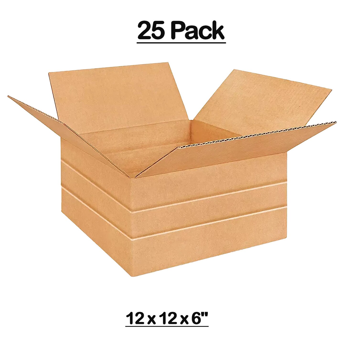 25 Pack Multi Depth Corrugated Packaging Boxes for Shipping and Storage ...