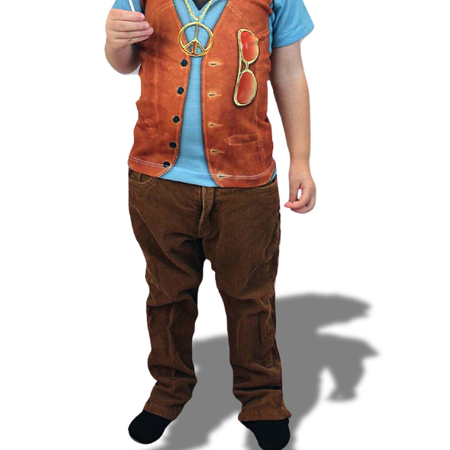 Boy&#x27;s Hairy Chest Hippie Child Costume Child Large