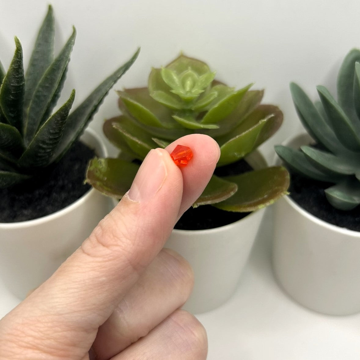 1 or 4 Strands 6x6mm Bright Red Bicone Beads, Imitation Crystal, Grade AA