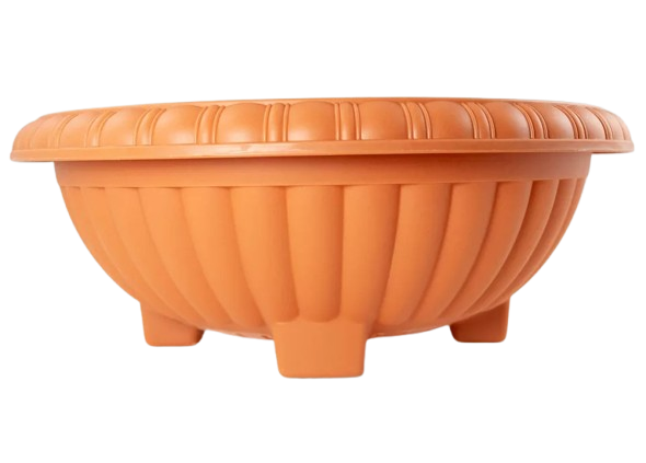 Japanese Plastic Bonsai Training Pot / Home Garden Planter 13&#x22;x 13&#x22;x 5&#x22; - Orange