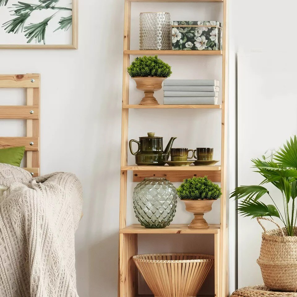 Small Faux Pine Cone Trees 4 Pack Artificial Plants Decor for Indoor