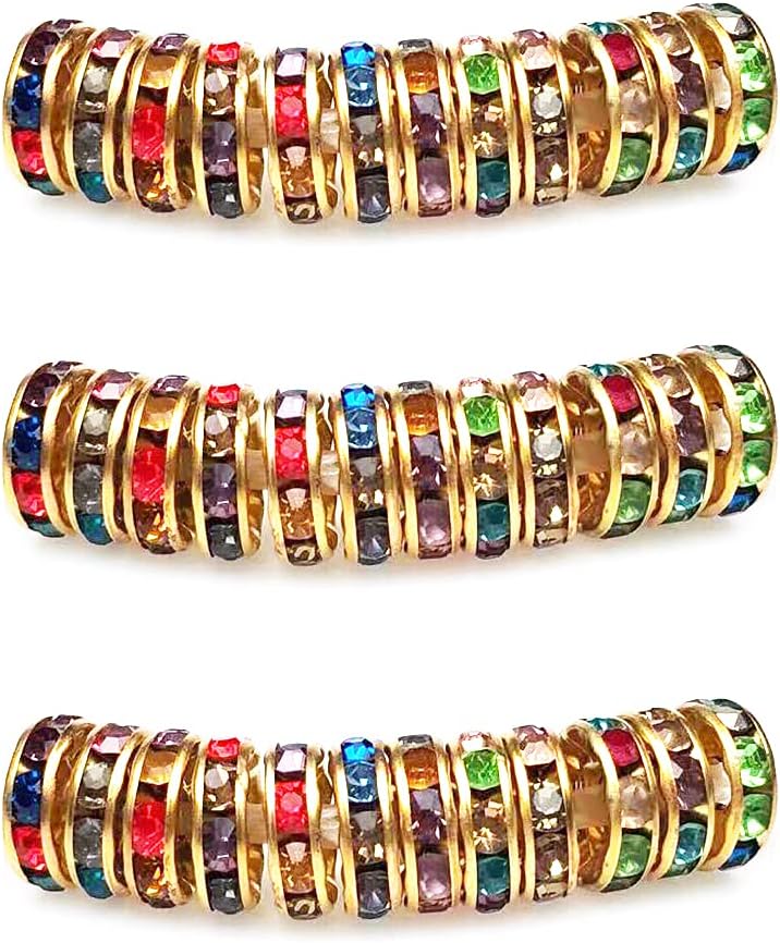 Rondelle Spacer Beads Round Crystal Czech Rhinestone for Bracelets Necklaces Jewelry Making Accessories