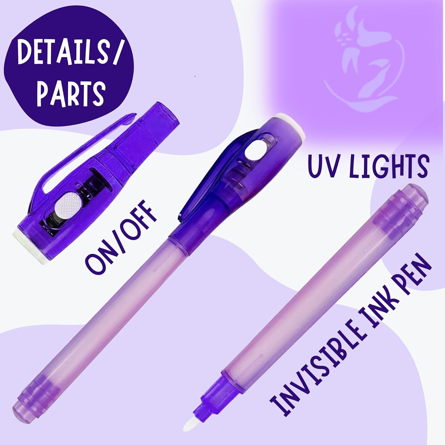 4E&#x27;s Novelty Fun Pens for Kids &#x2013; 12 Magic Pen UV Light Pen, Notebooks &#x26; Goodie Bags &#x2013; Goodie Bags Stuffers for Kids 8-12!