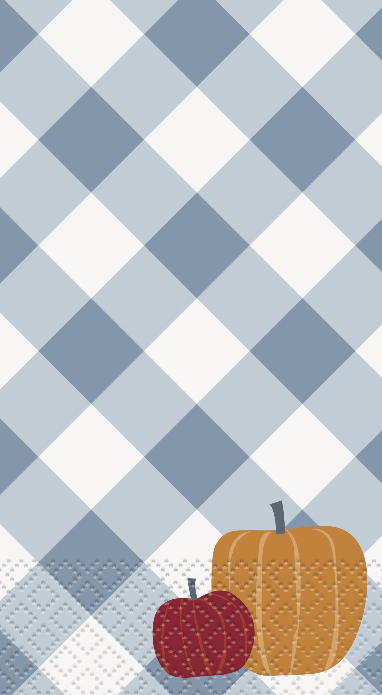 Pumpkin &#x26; Gingham Guest Napkins - 16ct