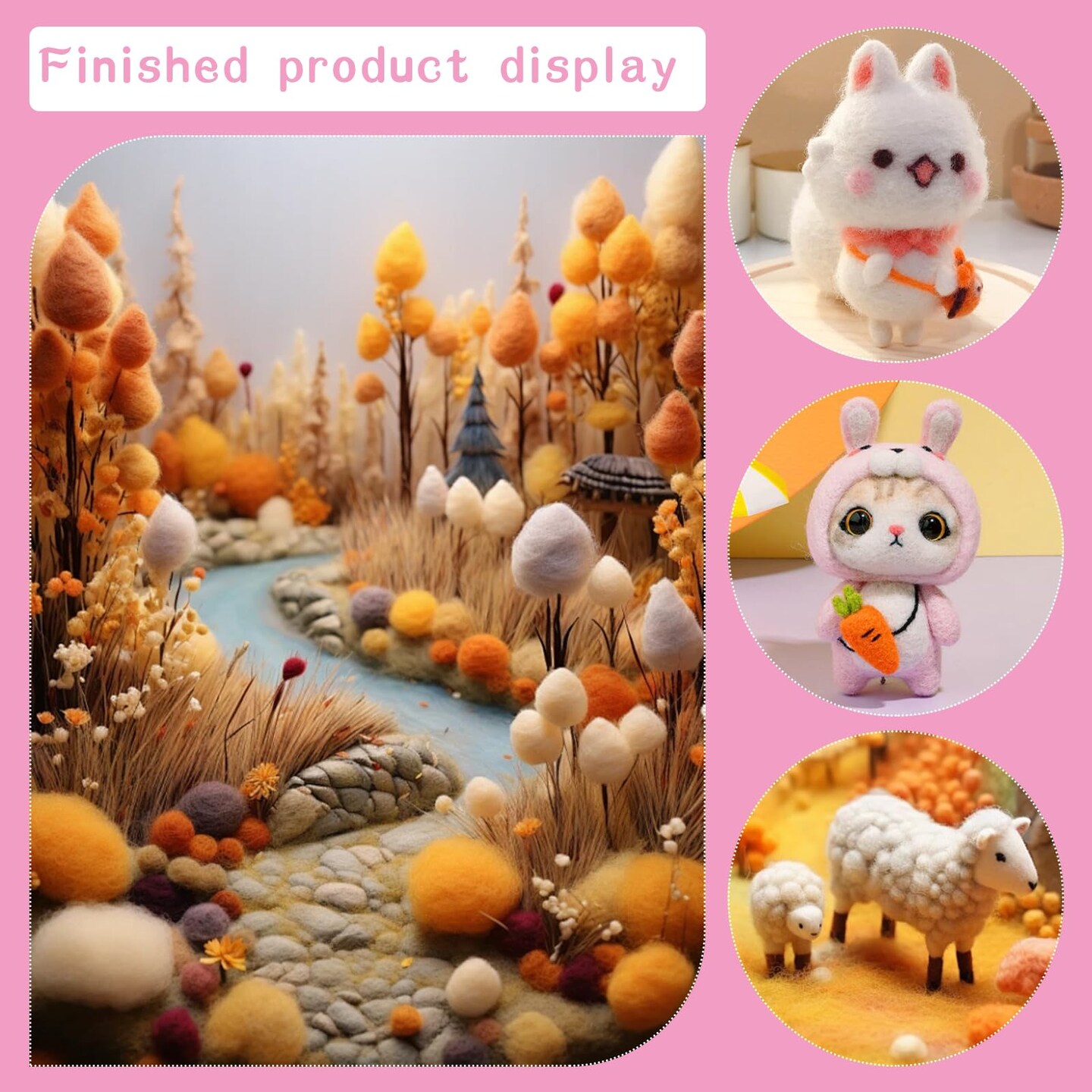 Complete Wool Felting Tool Kit,Needle Felting Supplies Needle Felting Kit with 90Pcs Needle Felting Needles,3Pcs Needle Bottles,2Pcs Needle Felting Pen,Needle Felting Tools for Beginner,Professional
