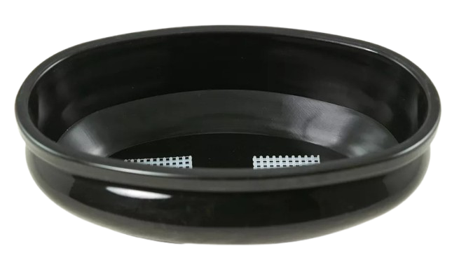 Oval Plastic Heavy Duty Bonsai, Succulent Pot 9"x 5"x 2.75" - Black w/ Mesh